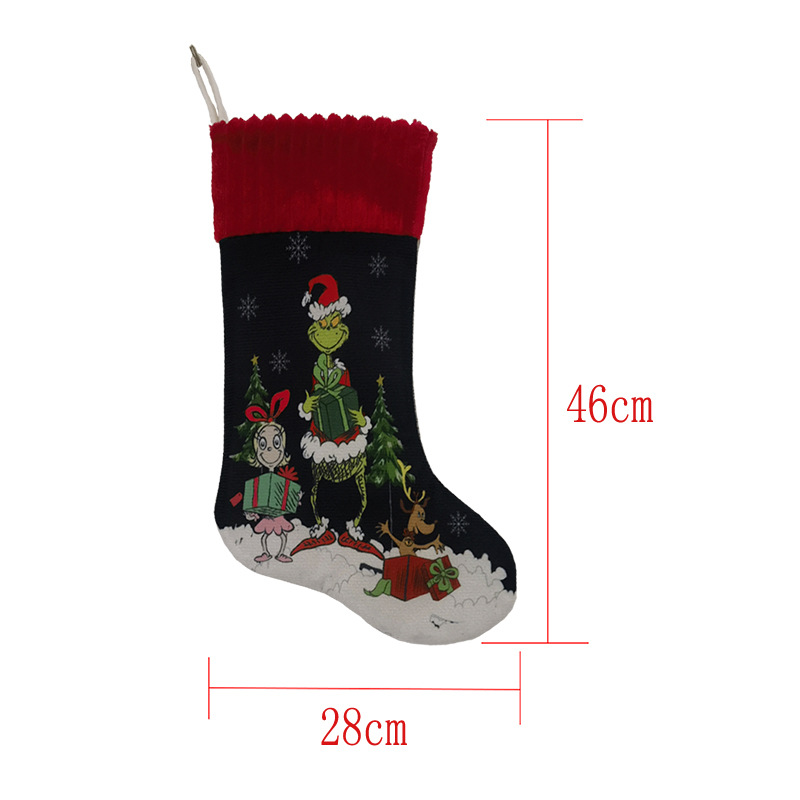 Christmas Stockings 18in Large Stockings Candy Gift Socks Christmas Ornament Decorations for Family Xmas Tree Hanging Decor Party Decorations FY5814 0
