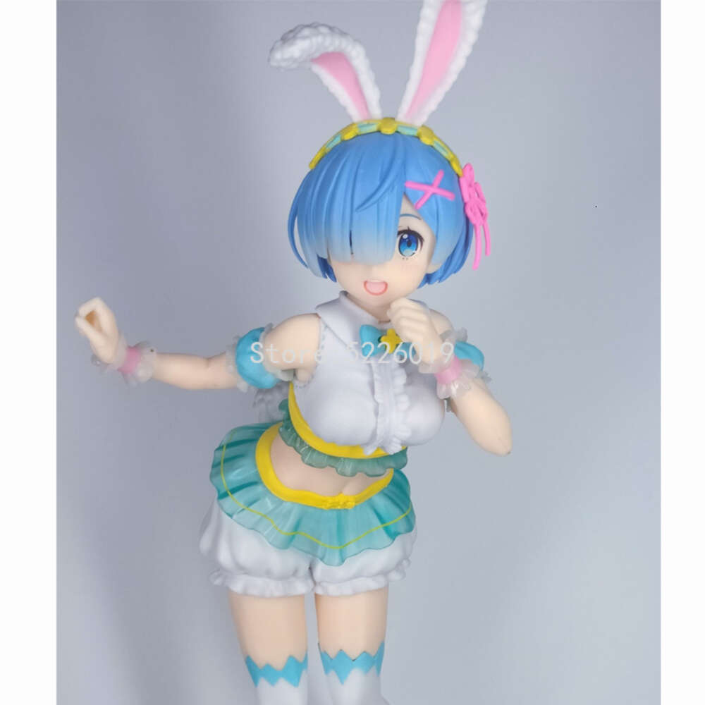 Finger Toys Re:zero -starting Life in Another World Anime Figure Ram Action Figure Rem Bunny Girl Happy Easter Ver Figurine Model Doll Toys