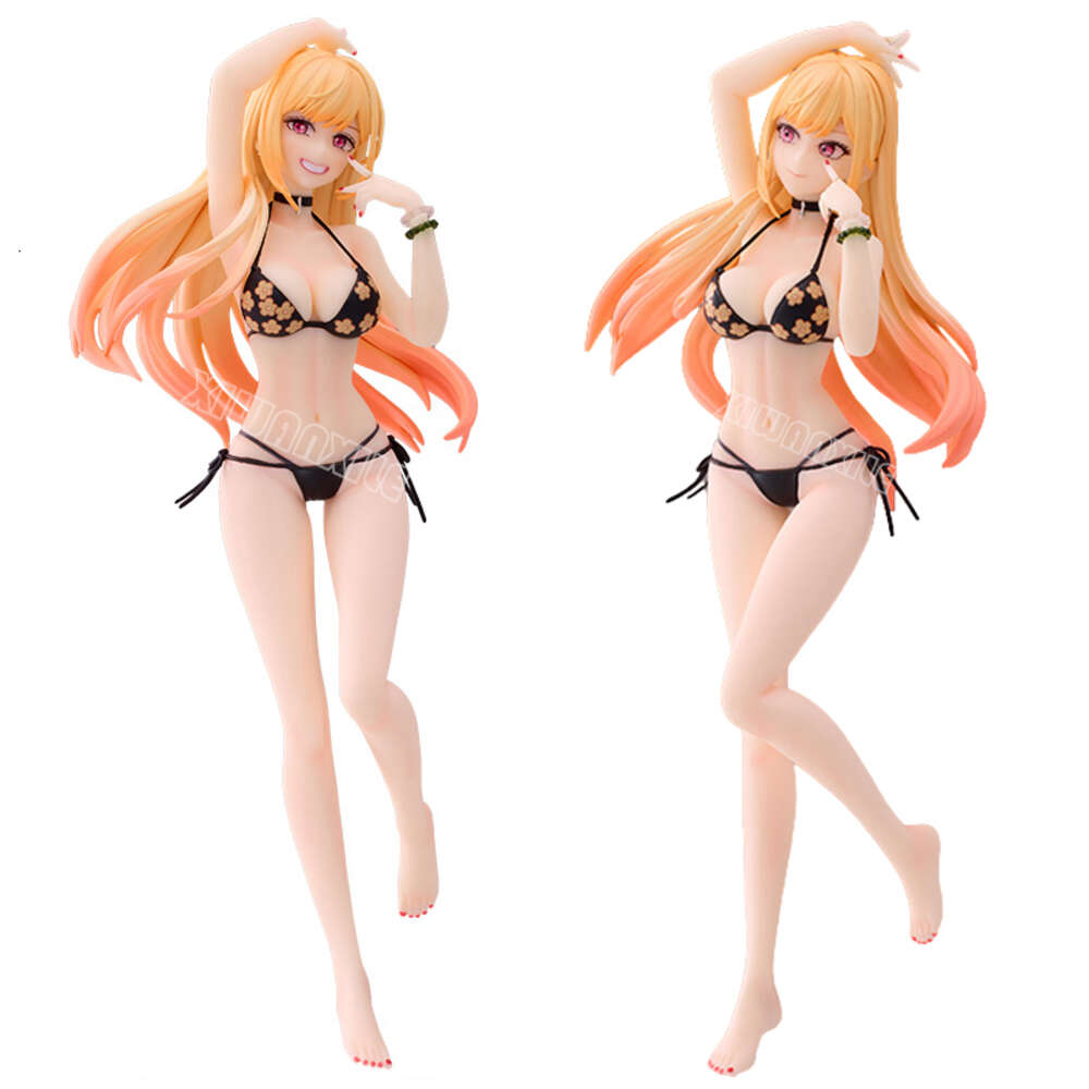 Finger Toys 24cm My Dress-up Darling Marin Kitagawa Sexy Anime Figure Marin Kitagawa Bikini Action Figure Adult Collectible Model Doll Toys