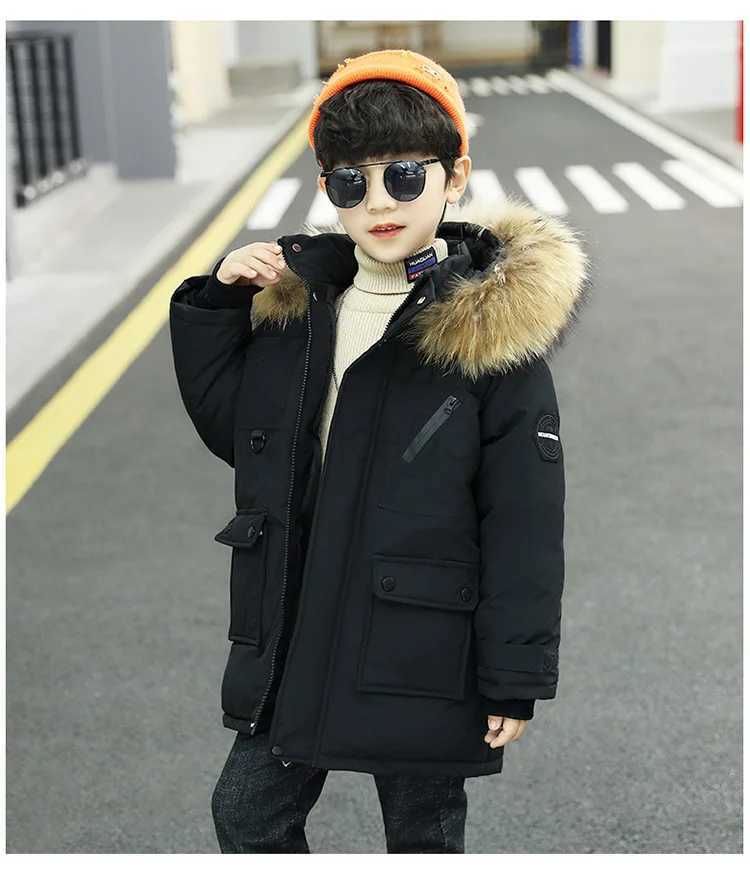 Down Coat Boys Coat Kids Thicken Warm Outerwear 3 To 14 Yrs Children's Clothing 2023 Winter Teenagers Down Jacket Korean Style Windbreaker J23101