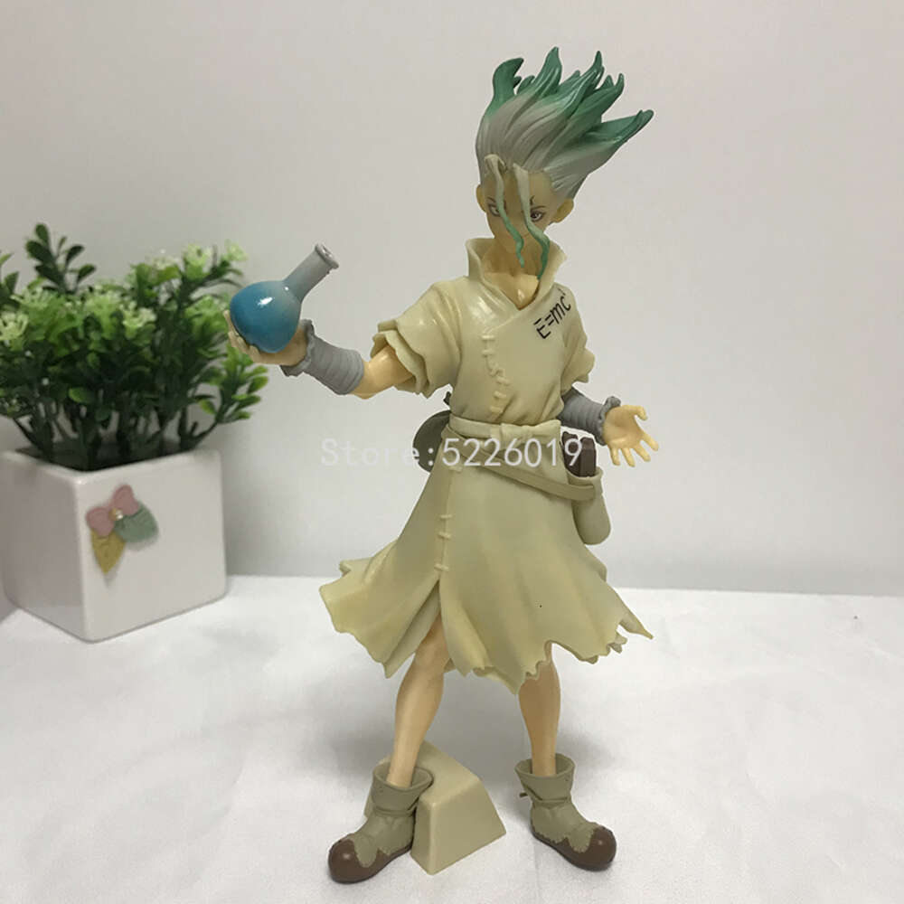 Finger Toys 20cm Dr.stone Anime Figure Ishigami Senkuu Action Figure 1262# Dr.stone Senkuu Ishigami Figurine Collectible Model Doll Toys