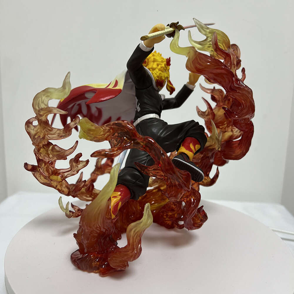 Finger Toys Demon Slayer Anime Figure Kyojuro Rengoku Action Figure Figuarts Zero Kimetsu No Yaiba Kyojuro Rengoku Flame Breathing Figurine