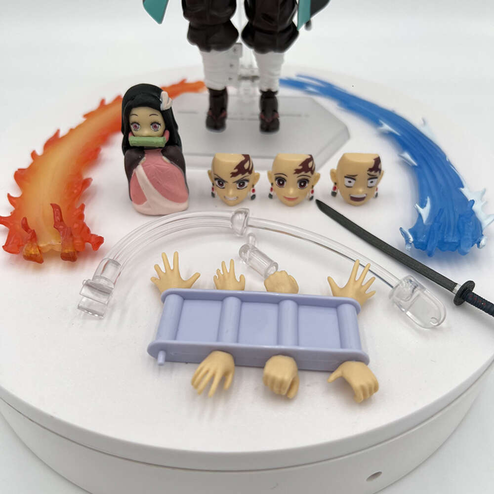 Finger Toys 14cm Figma #498-dx Kimetsu No Yaiba Anime Figure Tanjiro Kamado Demon Slayer Action Figure 508-dx Nezuko Figure Model Doll Toys