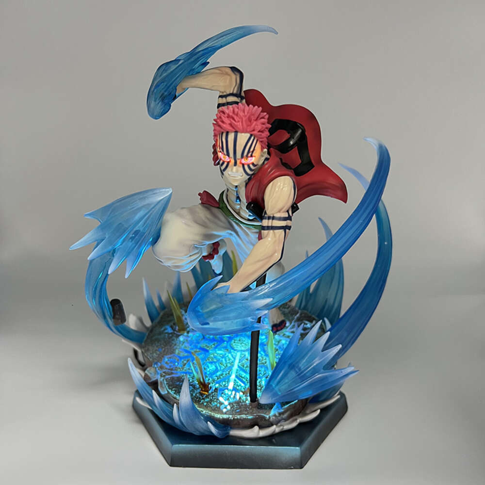 Finger Toys 26cm Kimetsu No Yaiba Akaza Anime Figure Kokushibou Demon Slayer Action Figure Agatsuma Zenitsu/daki/gyuutarou Figurine Doll Toy