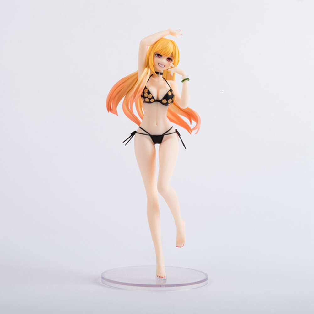 Finger Toys 24cm My Dress-up Darling Marin Kitagawa Sexy Anime Figure Marin Kitagawa Bikini Action Figure Adult Collectible Model Doll Toys