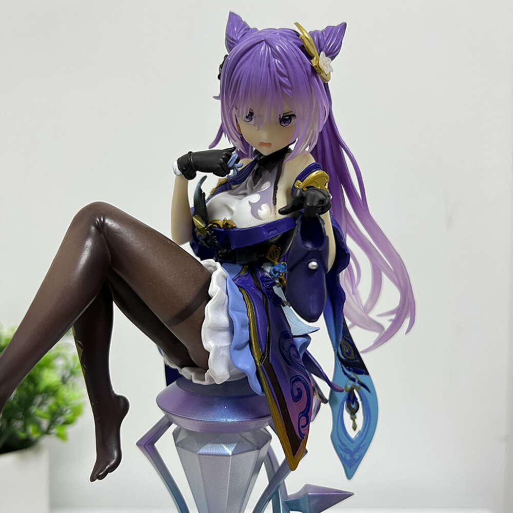 Finger Toys 21cm Genshin Impact Keqing Anime Figure Klee Hibana Knight Action Figure Genshin Impact Paimon Figurine Collection Doll Toys