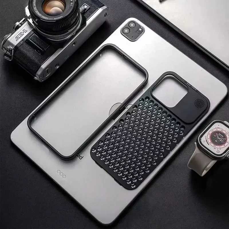 Cell Phone Cases Metal Cooling Phone Case For Iphone 13 12 14 15 Pro Max 15 Plus Aluminum Heat Dissipation Phone Cover For Iphon 13 14 15 Promax L24