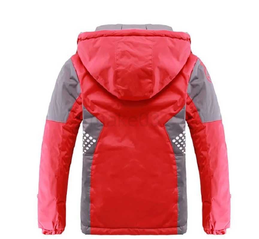 Down Coat Waterproof Girls Boys Rain Jacket Patchwork Print Kids Outfits Fleece Child Coat Children Outerwear Spring Autumn 3-12 Years Old J231013