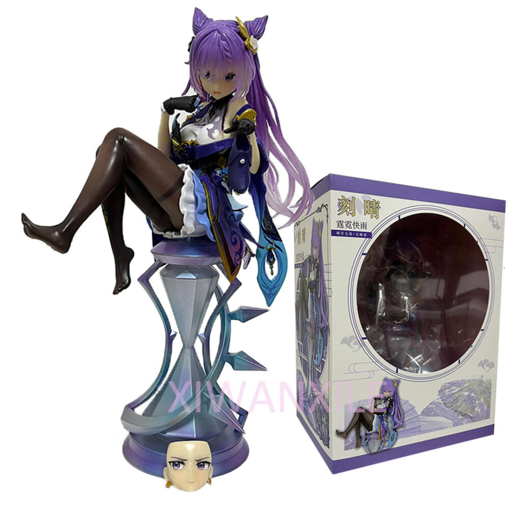 Finger Toys 21cm Genshin Impact Keqing Anime Figure Klee Hibana Knight Action Figure Genshin Impact Paimon Figurine Collection Doll Toys