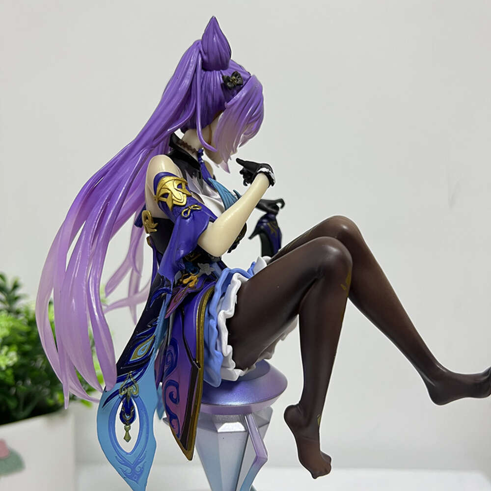 Finger Toys 21cm Genshin Impact Keqing Anime Figure Klee Hibana Knight Action Figure Genshin Impact Paimon Figurine Collection Doll Toys