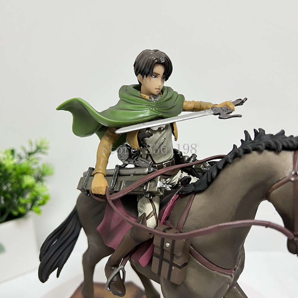 Finger Toys 18cm Attack on Titan Anime Figure Ichiban Kuji Levi Horse Action Figure Shingeki No Kyojin Levi Ackerman Figurine Model Doll Toy