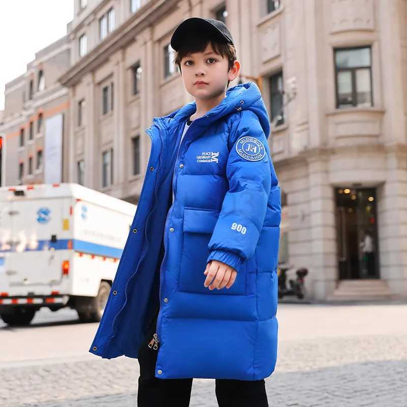Down Coat Children Boy Winter Down Jacket Waterproof Hooded Long Warm Boy Winter Outerwear Coat 5-14 Years Kids Teenager Boy Parka Outfit J231013