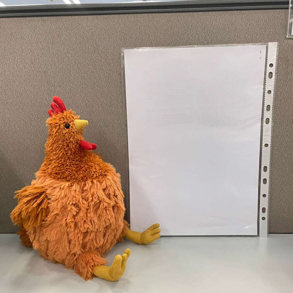 Mascot Costumes 23cm Simulation Chicken Stuffed Animals Plush Toy Fluffy Chicken Doll Soft Toy Kid Birthday Christmas Gift Toy Home Room Decor