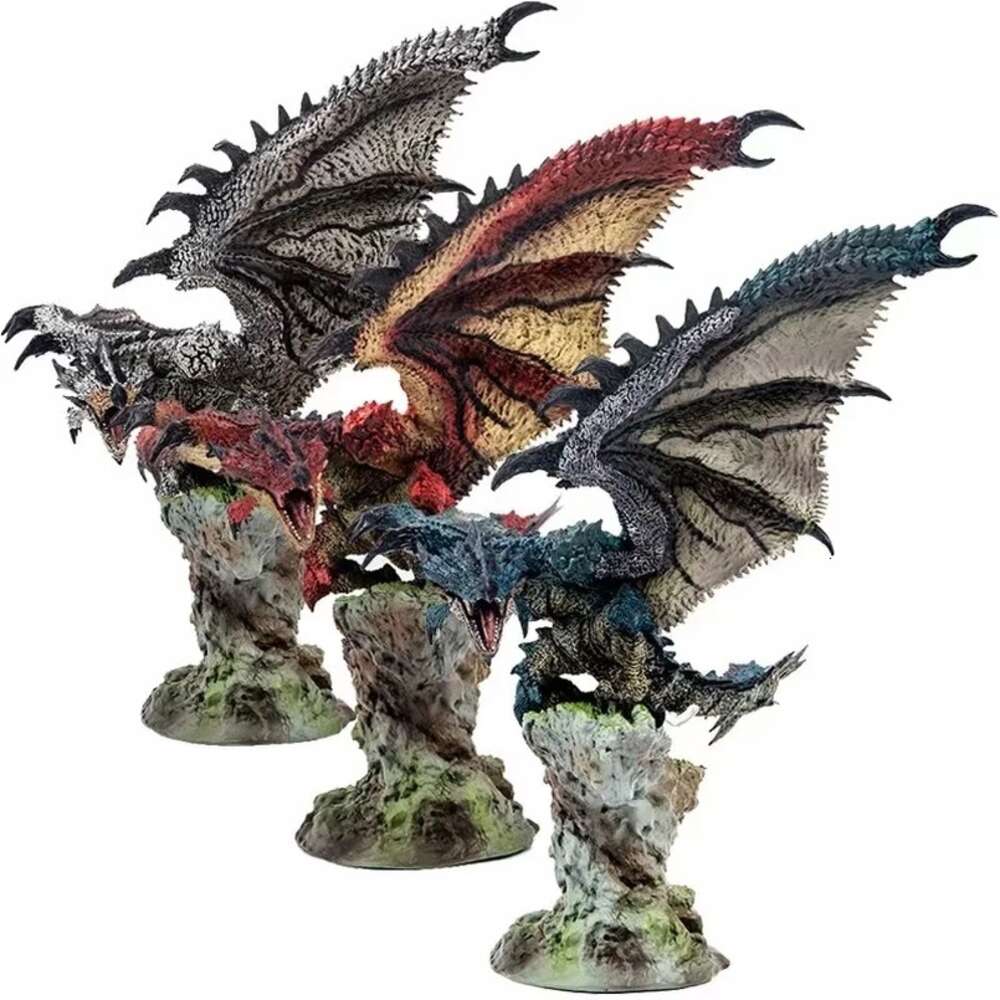 Finger Toys All Series Monster Hunter Game Dragon Pvc Action Figure Toy Japan Anime Monster Hunter World Ps4 Dragon Figure Collectible Model