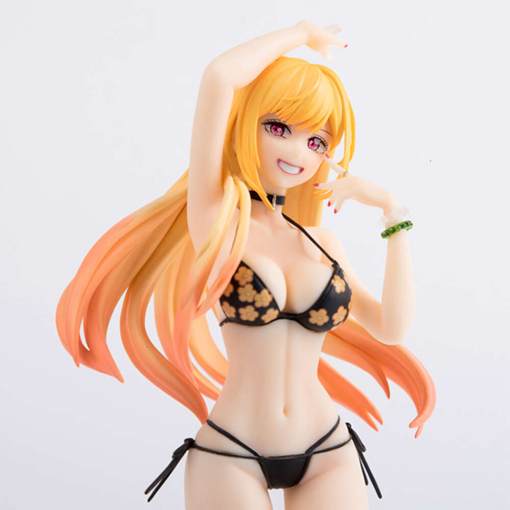 Finger Toys 24cm My Dress-up Darling Marin Kitagawa Sexy Anime Figure Marin Kitagawa Bikini Action Figure Adult Collectible Model Doll Toys
