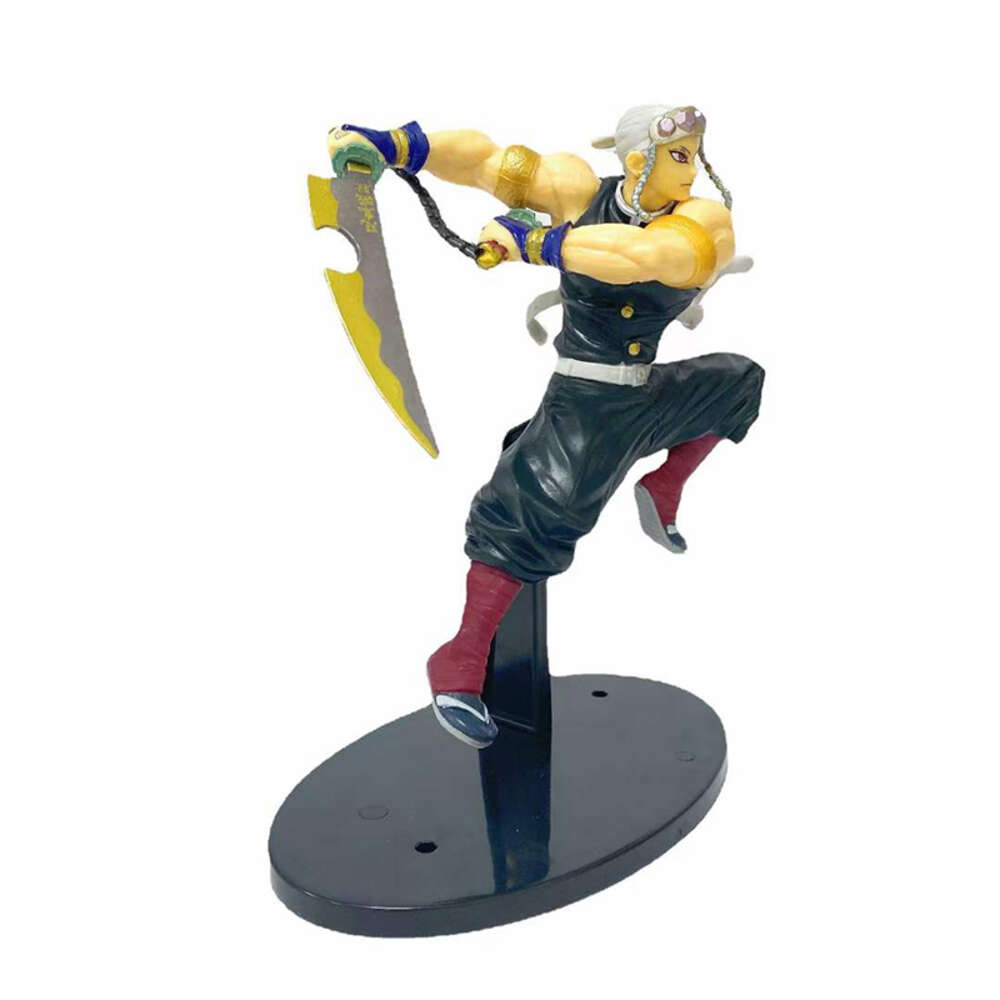 Finger Toys 20cm Kimetsu No Yaiba Anime Figure Uzui Tengen Action Figure Nezuko/kyoujurou/tanjirou Demon Slayer Action Figure Model Doll Toy