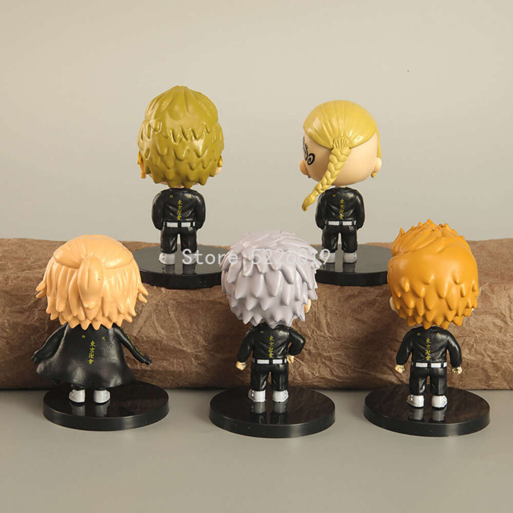 Finger Toys 5pcs/set Tokyo Revengers Anime Figure Manjiro Sano Action Figure Draken/bi Keisuke/matsuno Chifuyu Figurine Model Doll Toys