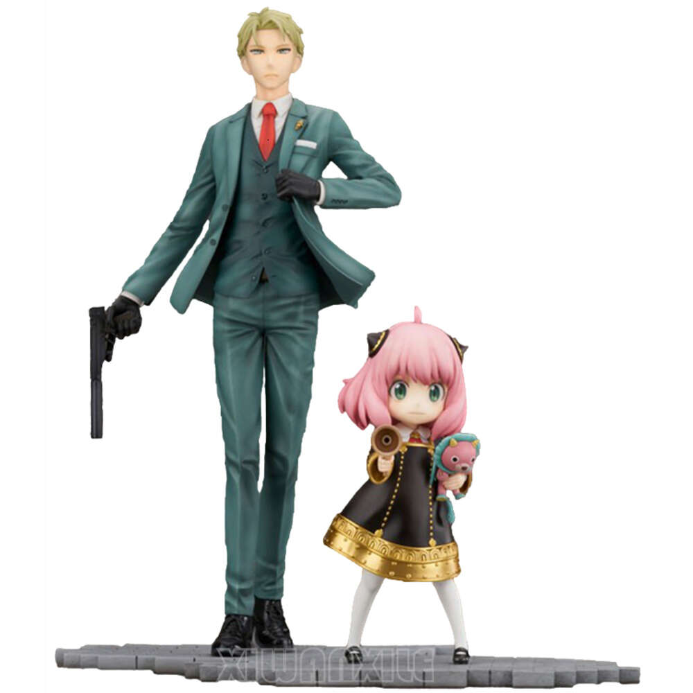 Finger Toys 17cm Spyfamily Anime Figure Anya Forger Action Figure Spy Family Block Calendar Anya Forger Figurine Collectible Model Doll Toy