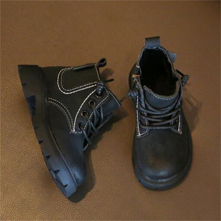 Fashion Kids Boots Casual Ankle Chelsea Boots Boy Girl Baby Martin Boots Autumn Winter Side Zipper Children Shoes