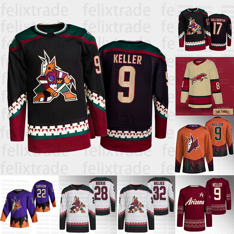 Clayton Keller Arizona Coyotes 2023 Reverse Retro Jersey Logan Cooley Jakob Chychrun Connor Ingram Lawson Crouse Nick Schmalt Jack McBain Barrett Hayton Bjugstad