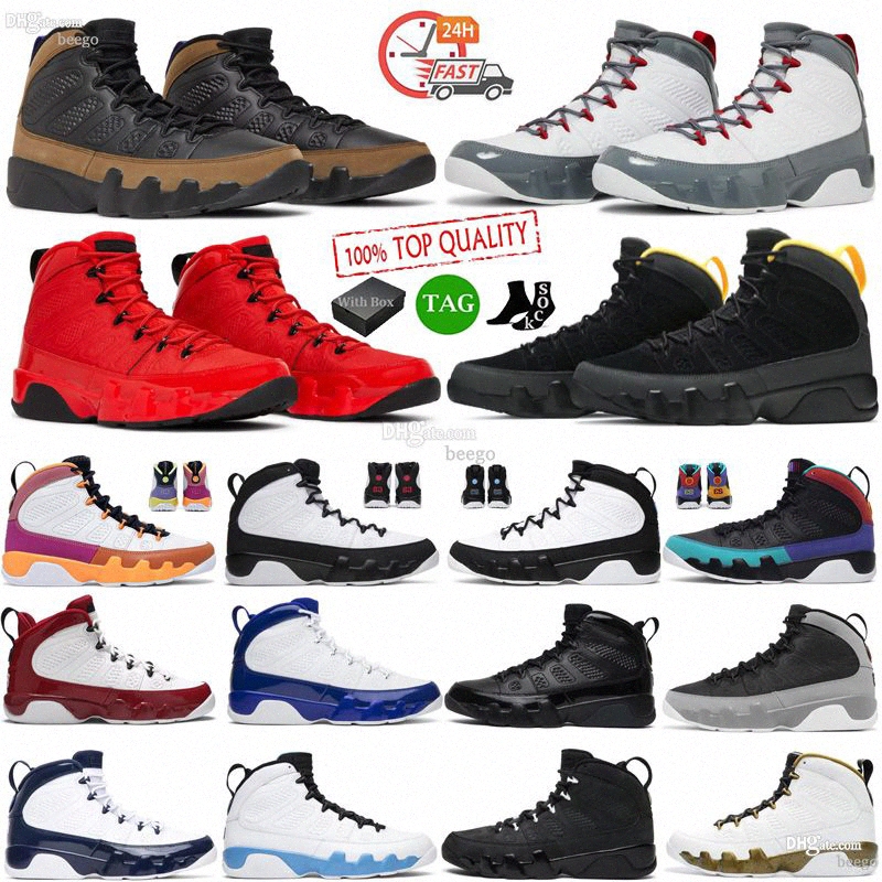 Jumpman 9 men basketball shoes 9s Countdown Pack Chile Fire Red University Gold Powder Blue men trainers sneakers shoeYsQ3#
