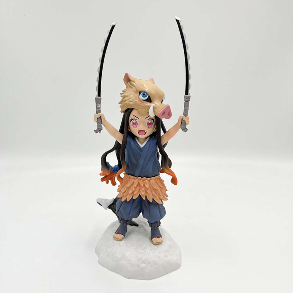 Finger Toys 20cm Demon Slayer Kamado Nezuko Anime Figure Cosplay Kimetsu No Yaiba Hashibira Inosuke Action Figure Adult Model Doll Toys Gift