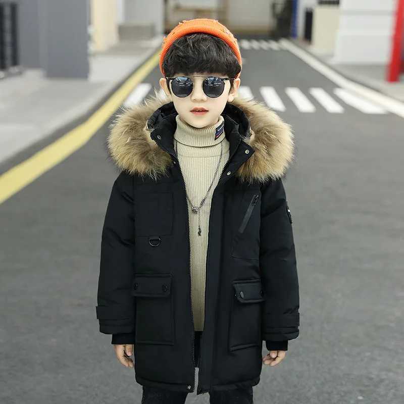 Down Coat Boys Coat Kids Thicken Warm Outerwear 3 To 14 Yrs Children's Clothing 2023 Winter Teenagers Down Jacket Korean Style Windbreaker J23101