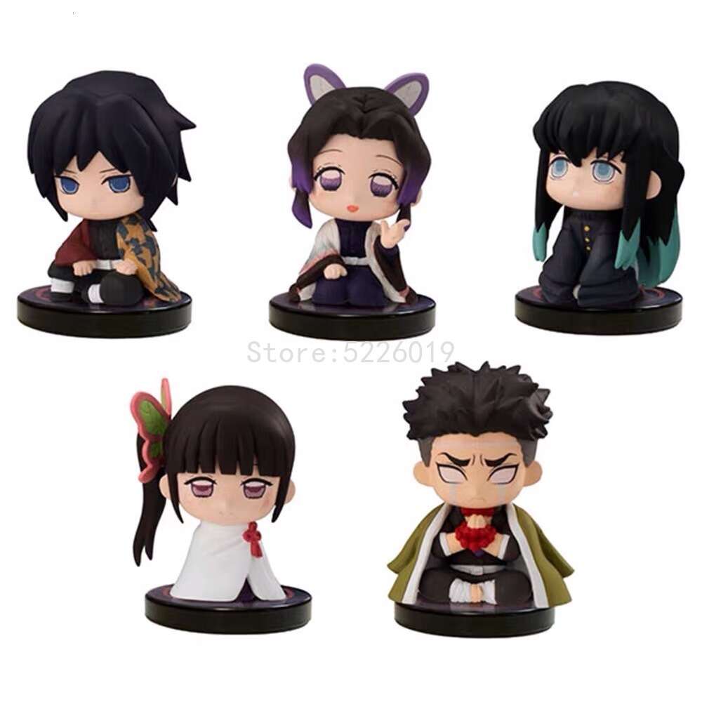 Finger Toys 5pcs/lot Anime Demon Slayer Figure Kimetsu No Yaiba Nezuko Zenitsu Tanjirou Giyuu Inosuke Kyoujurou Kanawo Action Figure Toy 5cm
