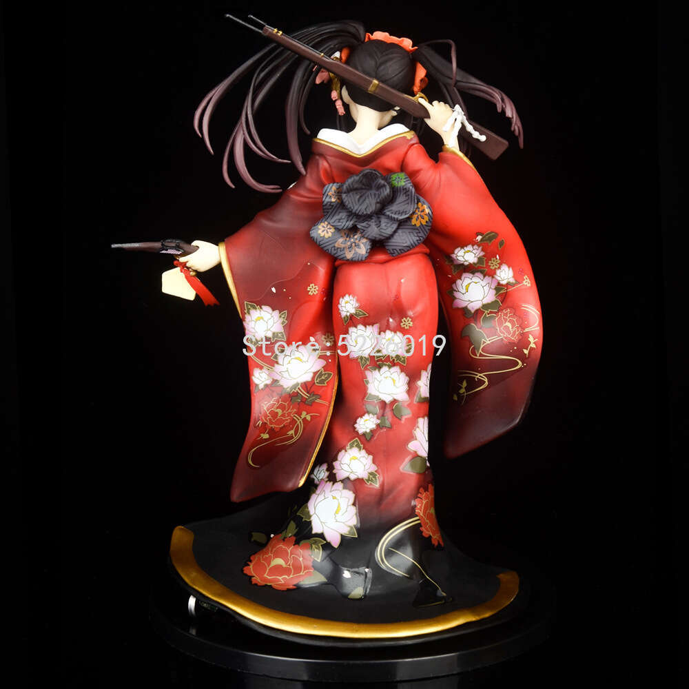 Finger Toys 23cm Kdcolle Date A Live Anime Figure Tokisaki Kurumi Alluring Kimono Action Figure Kadokawa Kurumi Tokisaki Figurine Model Toys