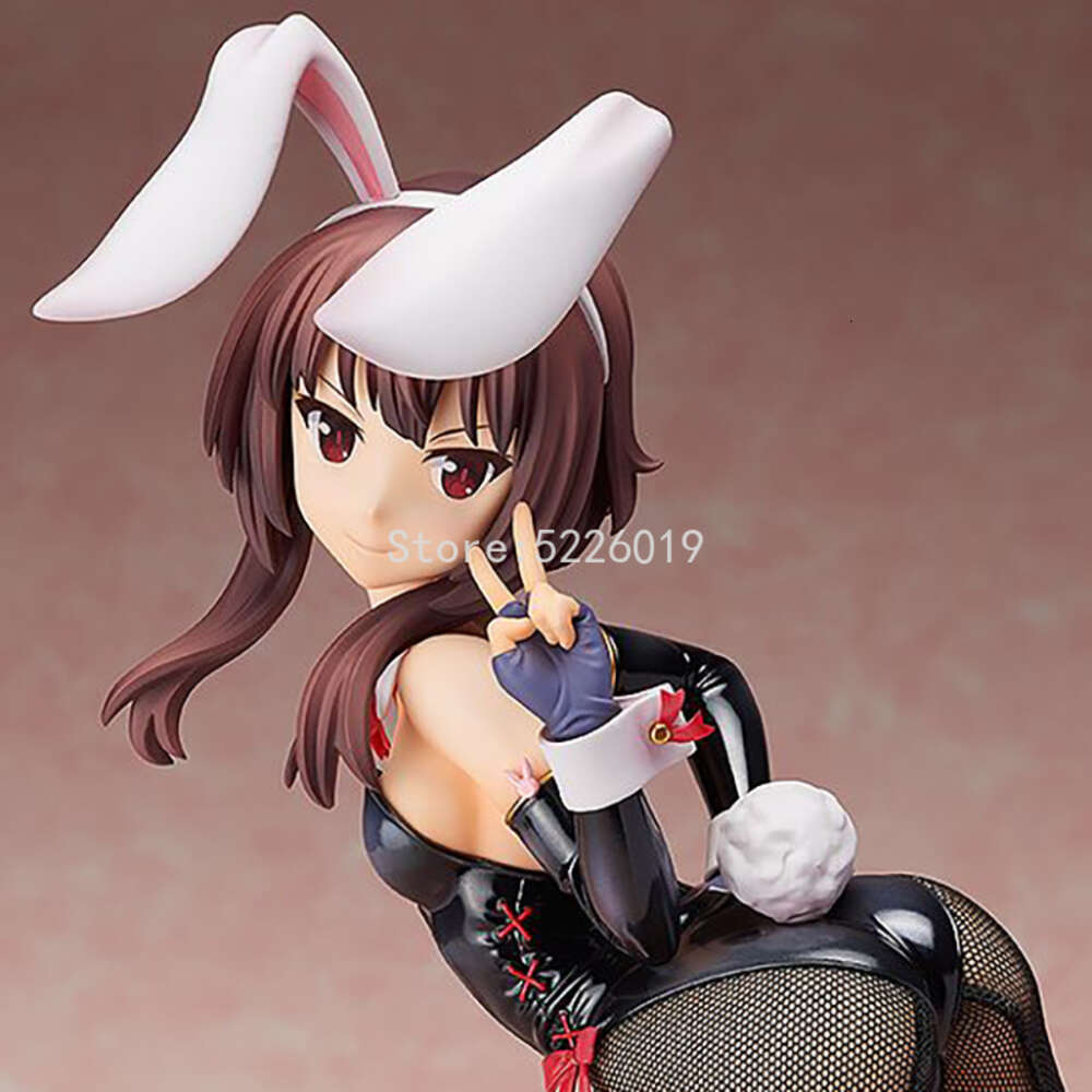 Finger Toys 33cm B-style Konosuba 2 Megumin Anime Figure Megumin Action Figure Megumin Bunny Ver. Figure Konosuba Megumin Figurine Model Toy
