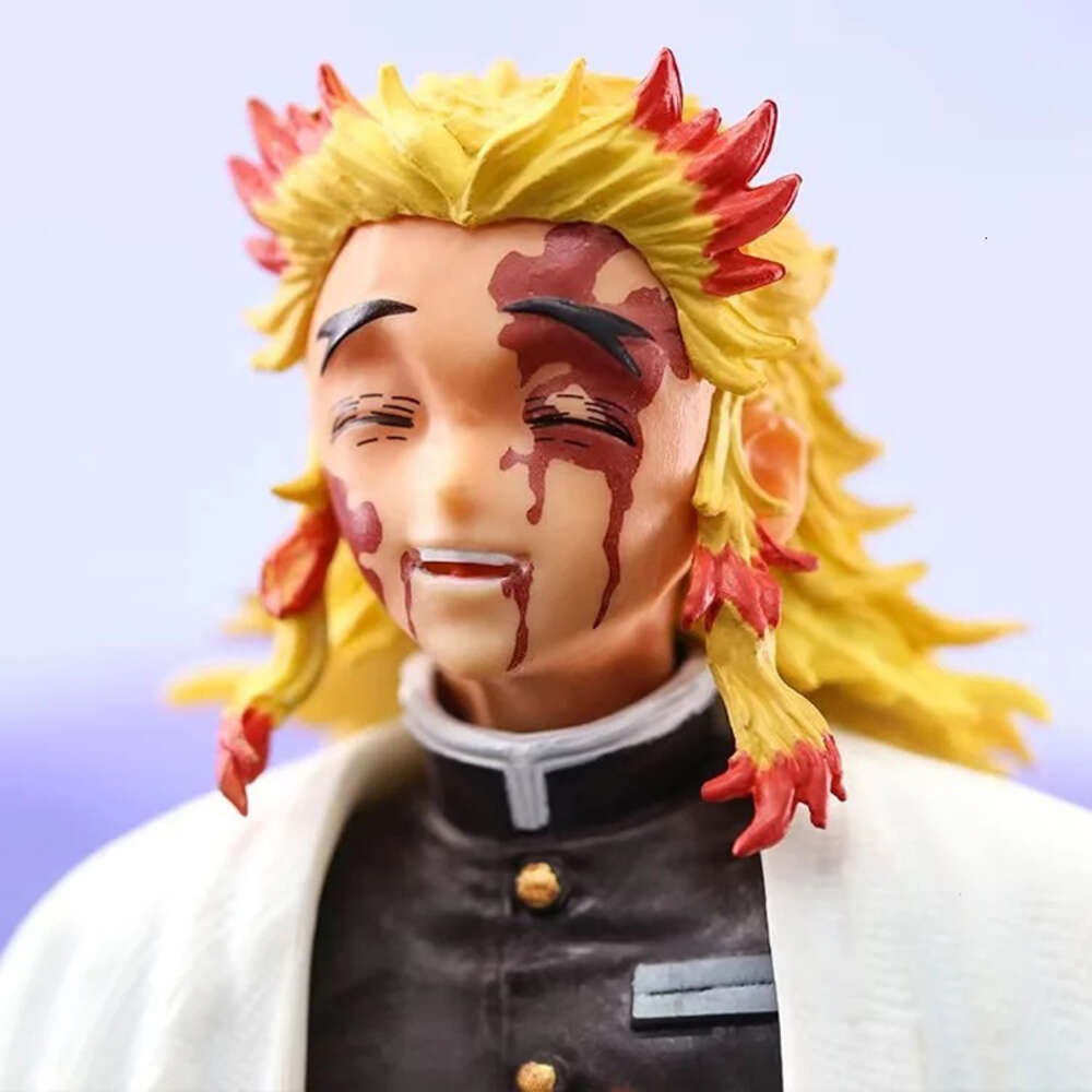 Finger Toys 13cm Demon Slayer Rengoku Kyoujurou Anime Figure Juuni Kitsuki Akaza Action Figure Kimetsu No Yaiba Figure Collectible Doll Toys