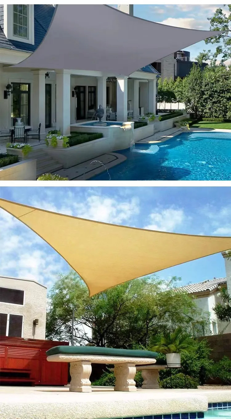 Tents and Shelters Shade Sail Waterproof Garden Shelter 95% UV Blocking Sun Protection Awning Canopy for Patio Garden Yard Backyard Camping Pool 23101