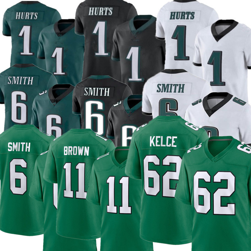 Saquon Barkley Jersey Cooper DeJean AJ Brown DeVonta Smith Jalen Hurts Jason Kelce Bryce Huff Brian Dawkins Brandon Graham Reed Blankenship Football Jerseys