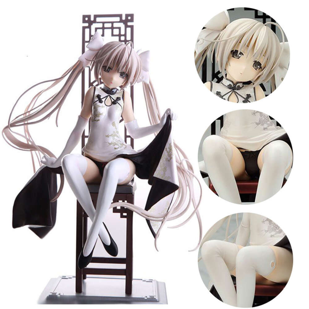 Mascot Costumes 22cm Anime Figure Yosuga No Sora Kasugano Sora Cheongsam Seat Girl Double Ponytail Bow Doll Model Pvc Material Children's Gift