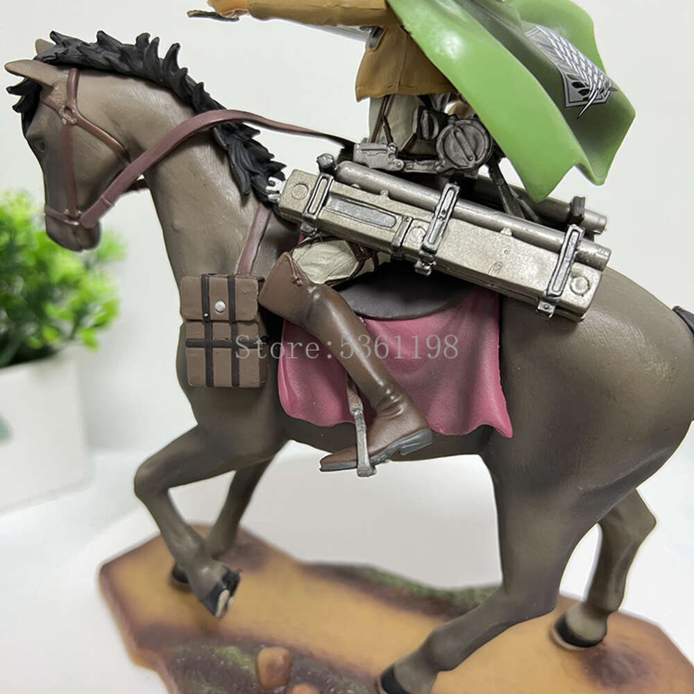 Finger Toys 18cm Attack on Titan Anime Figure Ichiban Kuji Levi Horse Action Figure Shingeki No Kyojin Levi Ackerman Figurine Model Doll Toy