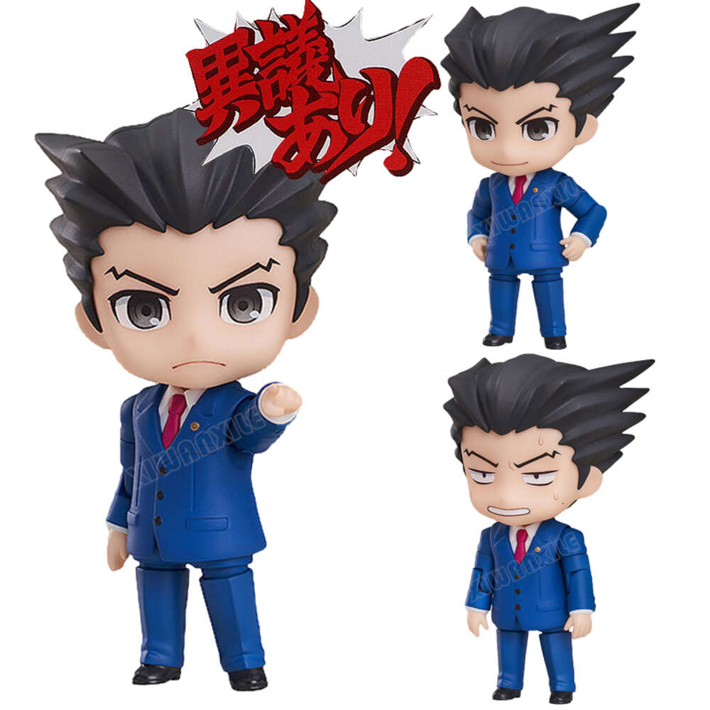 Finger Toys #1761 Ace Attorney Phoenix Wright Anime Figure #1762 Miles Edgeworth Action Figure Gyakuten Saiban Figure Collectible Model Toys