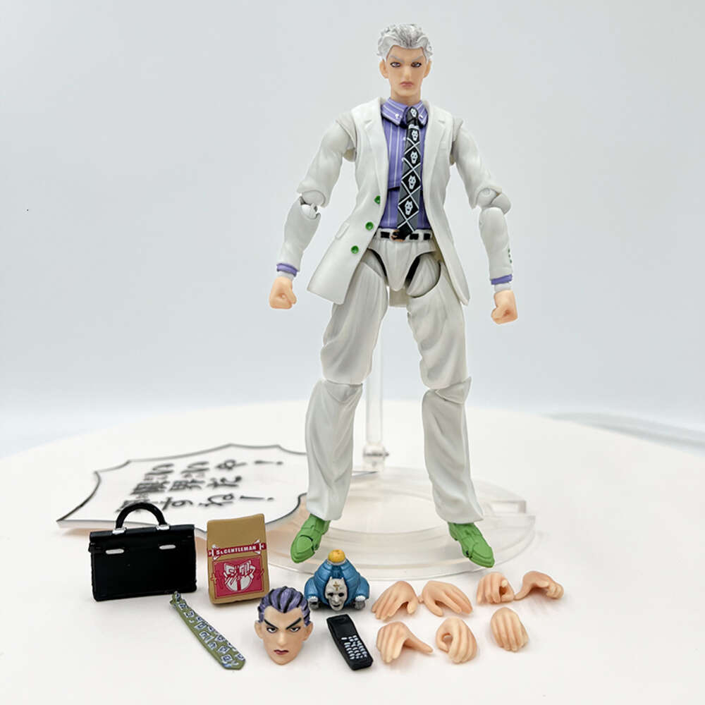 Finger Toys 16cm Jojo's Bizarre Adventure Anime Figure #20 #26 Yoshikage Kira 2nd Action Figure #16 #25 Killer Queen Figurine Model Doll Toy