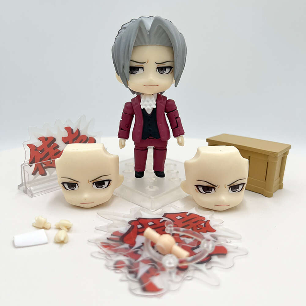 Finger Toys #1761 Ace Attorney Phoenix Wright Anime Figure #1762 Miles Edgeworth Action Figure Gyakuten Saiban Figure Collectible Model Toys