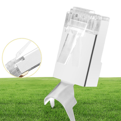 Epacket Cat6a Cat7 RJ45 Connector Crystal Plug Shielded FTP Modular Connectors Network Ethernet Cable