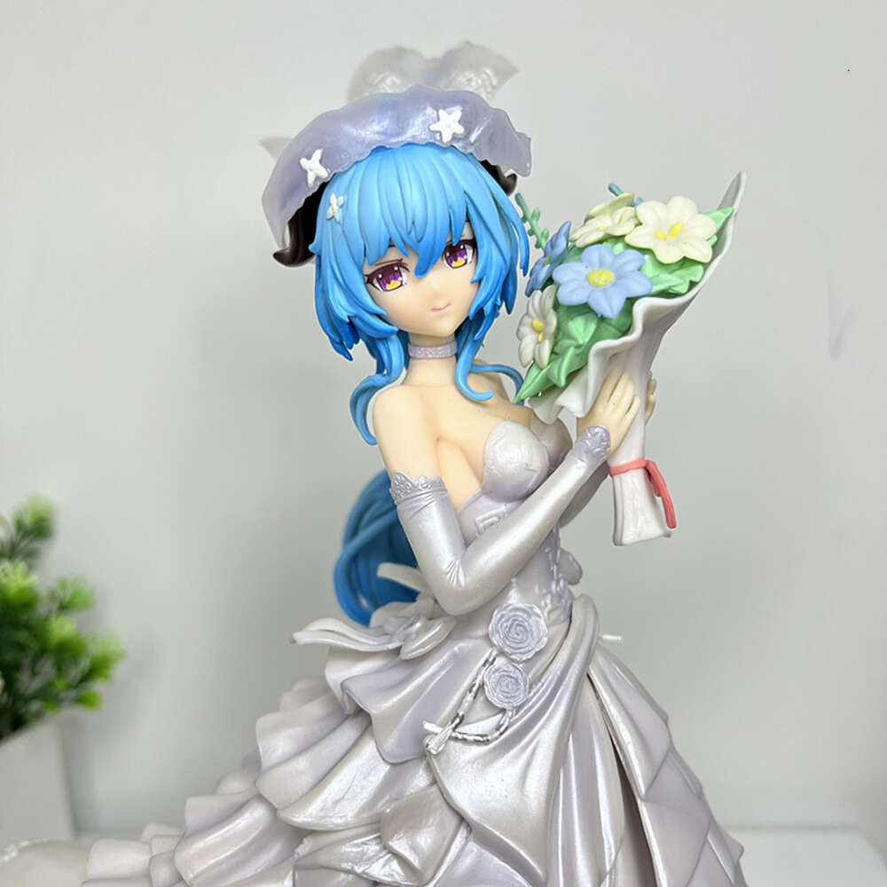 Finger Toys 25cm Genshin Impact Anime Figure Ganyu Wedding Dress Action Figure Keqing/paimon/klee/hu Tao Figure Collection Model Doll Toys