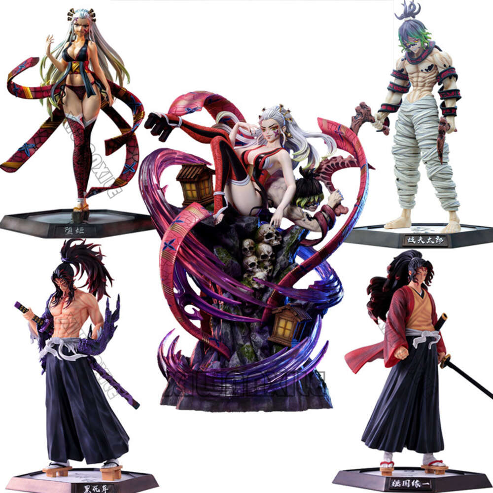 Finger Toys Kimetsu No Yaiba Douma/daki Anime Figure Gyuutarou/kokushibou Action Figure Demon Slayer Tsugikuni/inosuke Figurine Model Toys