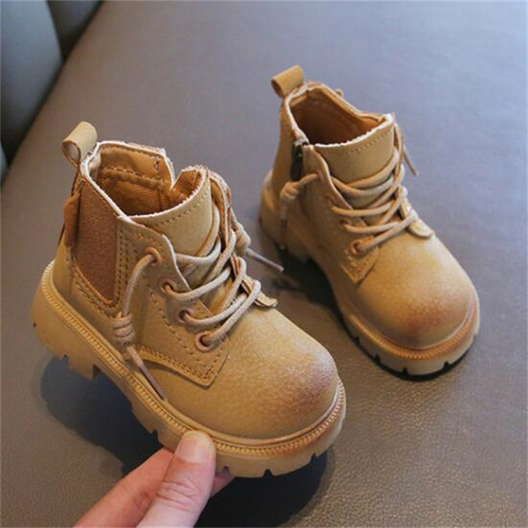 Fashion Kids Boots Casual Ankle Chelsea Boots Boy Girl Baby Martin Boots Autumn Winter Side Zipper Children Shoes