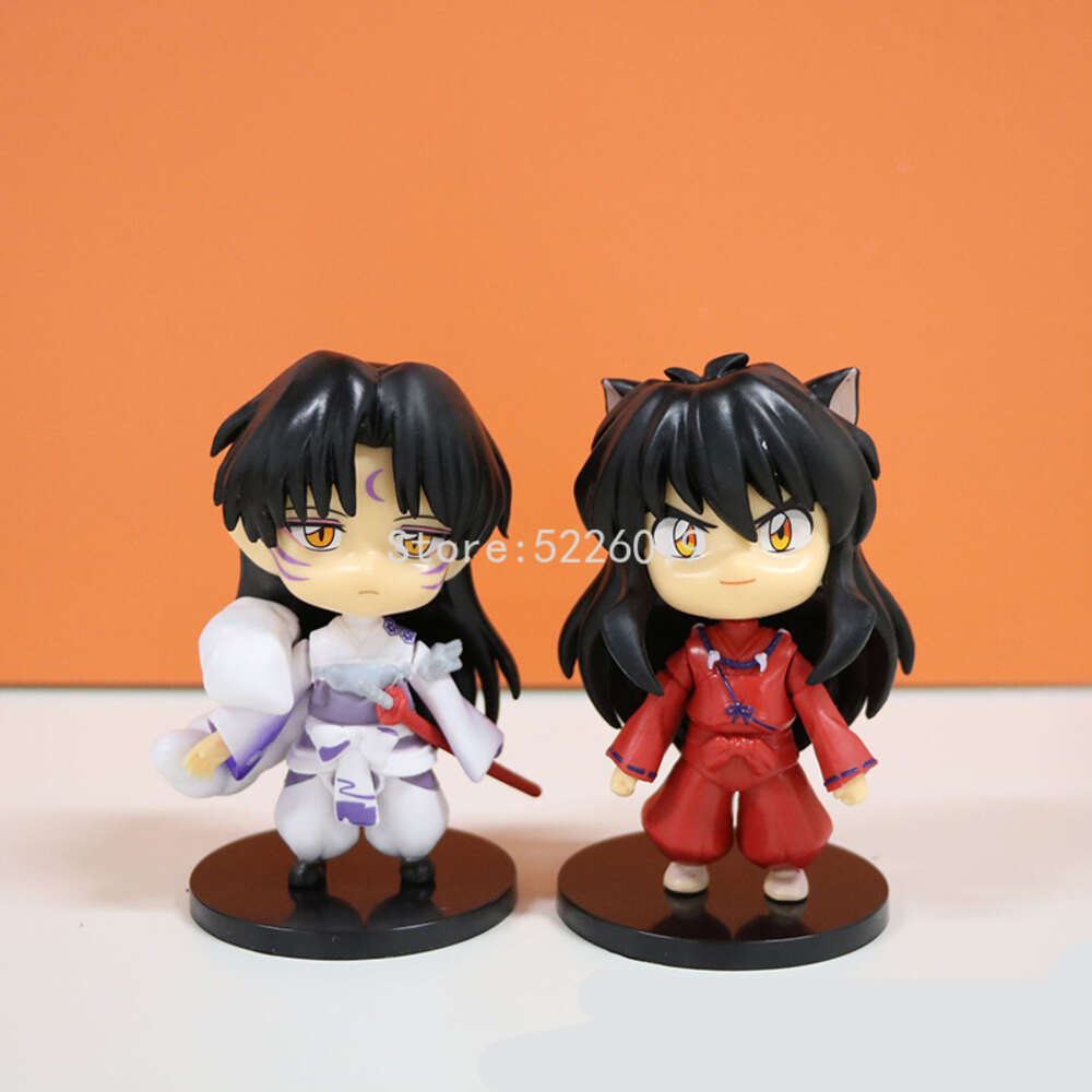 Finger Toys 6pcs/lot Inuyasha Anime Figure Inuyasha Higurashi Kagome Action Figure 1514# Sesshoumaru Figurine 1300# Inuyasha Figure Doll Toy