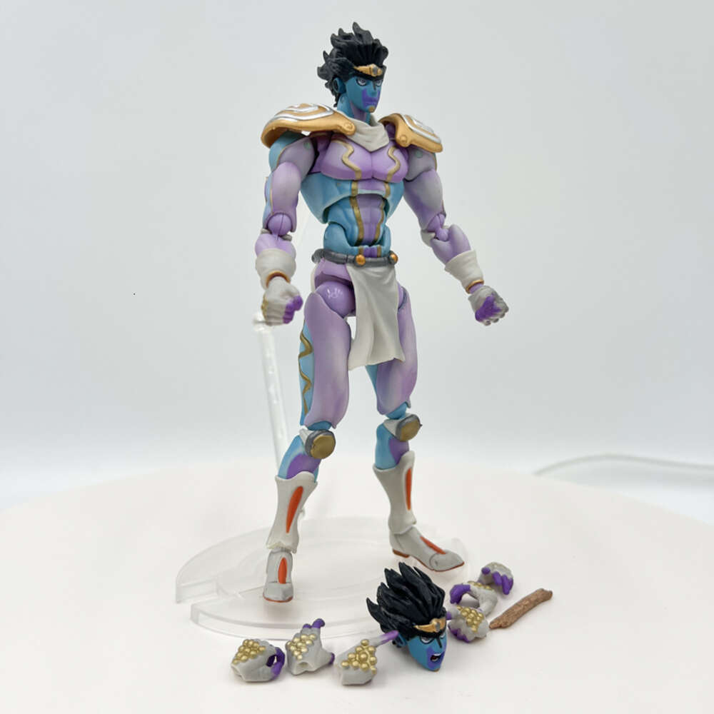 Finger Toys 16cm Jojo's Bizarre Adventure Star Platinum Anime Figure Super Action Statue Part.iii Action Figure Adult Model Doll Toys Gifts