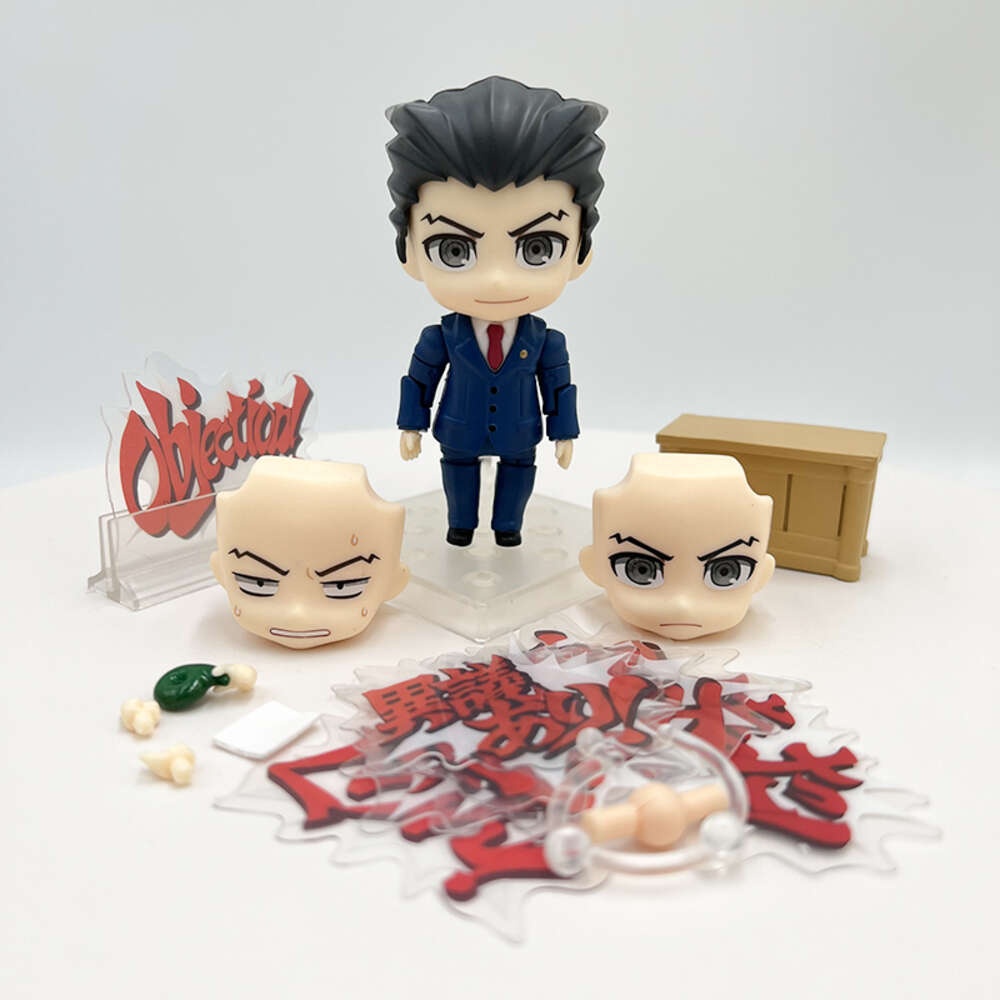Finger Toys #1761 Ace Attorney Phoenix Wright Anime Figure #1762 Miles Edgeworth Action Figure Gyakuten Saiban Figure Collectible Model Toys