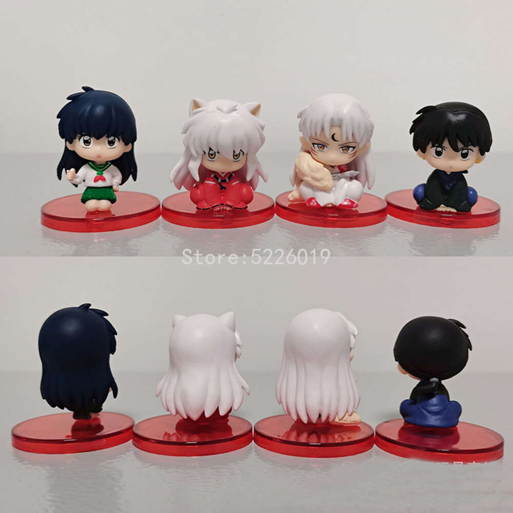 Finger Toys 4pcs/lot Inuyasha Anime Figure Inuyasha Higurashi Kagome Action Figure 1514# Sesshoumaru Figurine 1300# Inuyasha Figure Doll Toy
