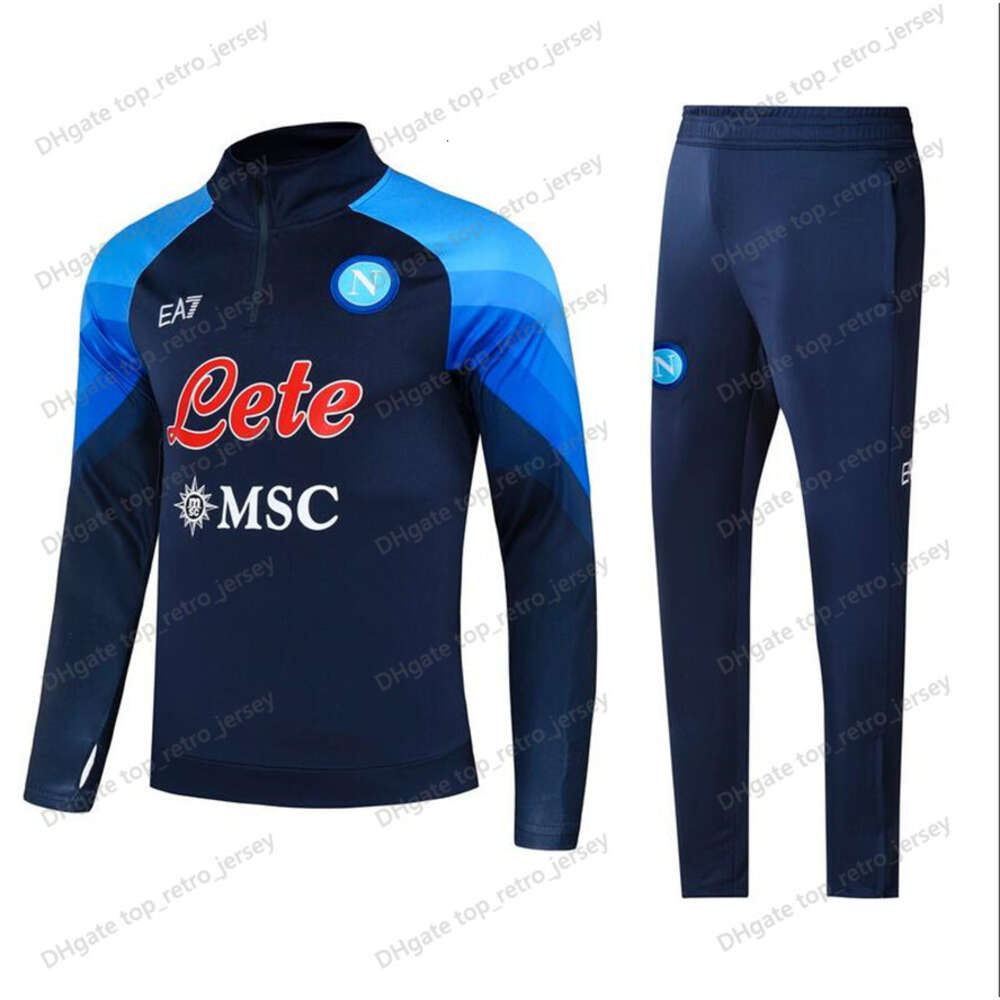 2023 Napoli TrackSuit soccer jersey Sweatshirt football kit 22 23 24 TOP SSC Naples AE7 D10S Hommes training suit wear Formation tuta chandal futbol Squitude Jogging