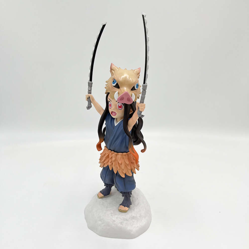 Finger Toys 20cm Demon Slayer Kamado Nezuko Anime Figure Cosplay Kimetsu No Yaiba Hashibira Inosuke Action Figure Adult Model Doll Toys Gift