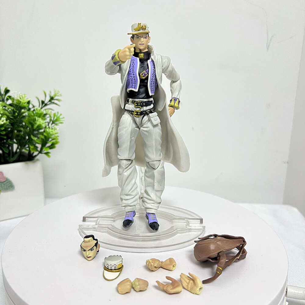 Finger Toys Jojo Bizarre Adventure Anime Figure Jotaro Kujo Action Figure Kujo Jotaro Dio Brando Figure Bruno Rohan Kishibe Figurine Doll