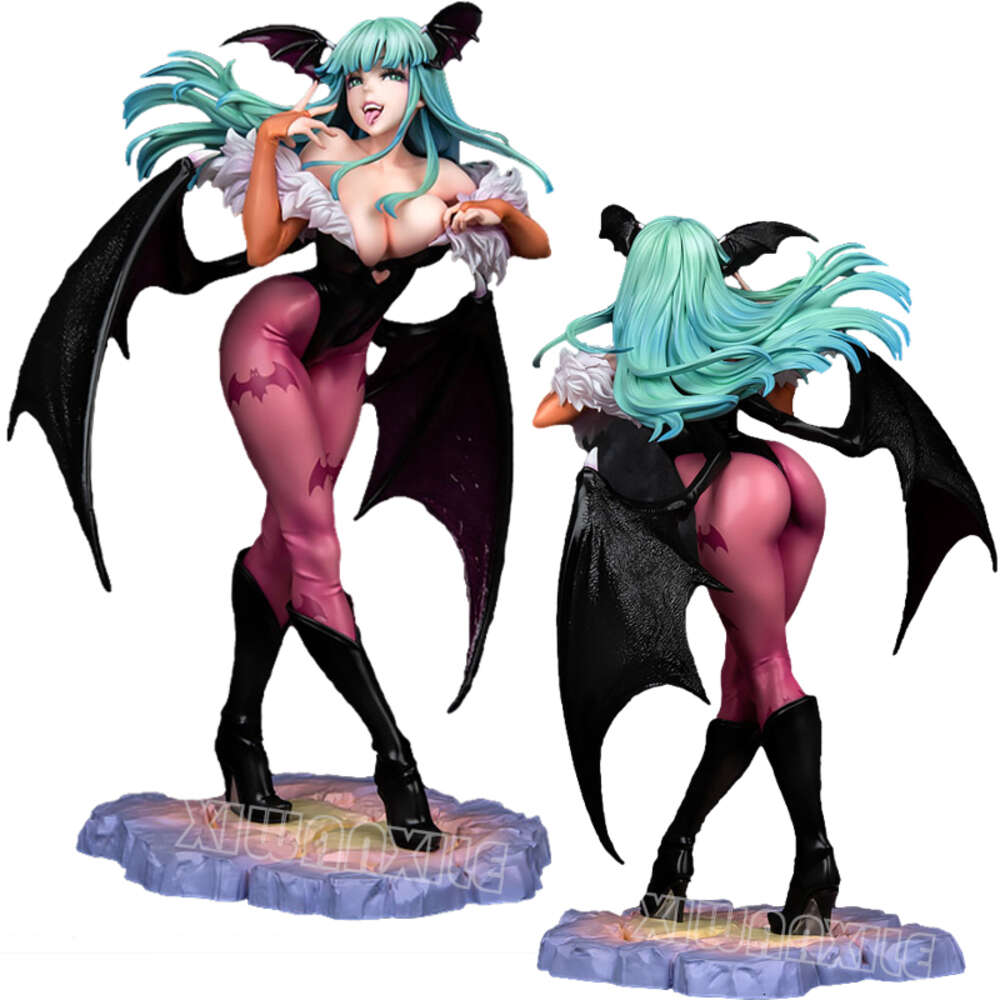 Finger Toys 23cm Darkstalkers Bishoujo Morrigan Aensland Sexy Anime Figure Vampire Hunter Action Figure Morrigan Figure Adult Model Doll Toy